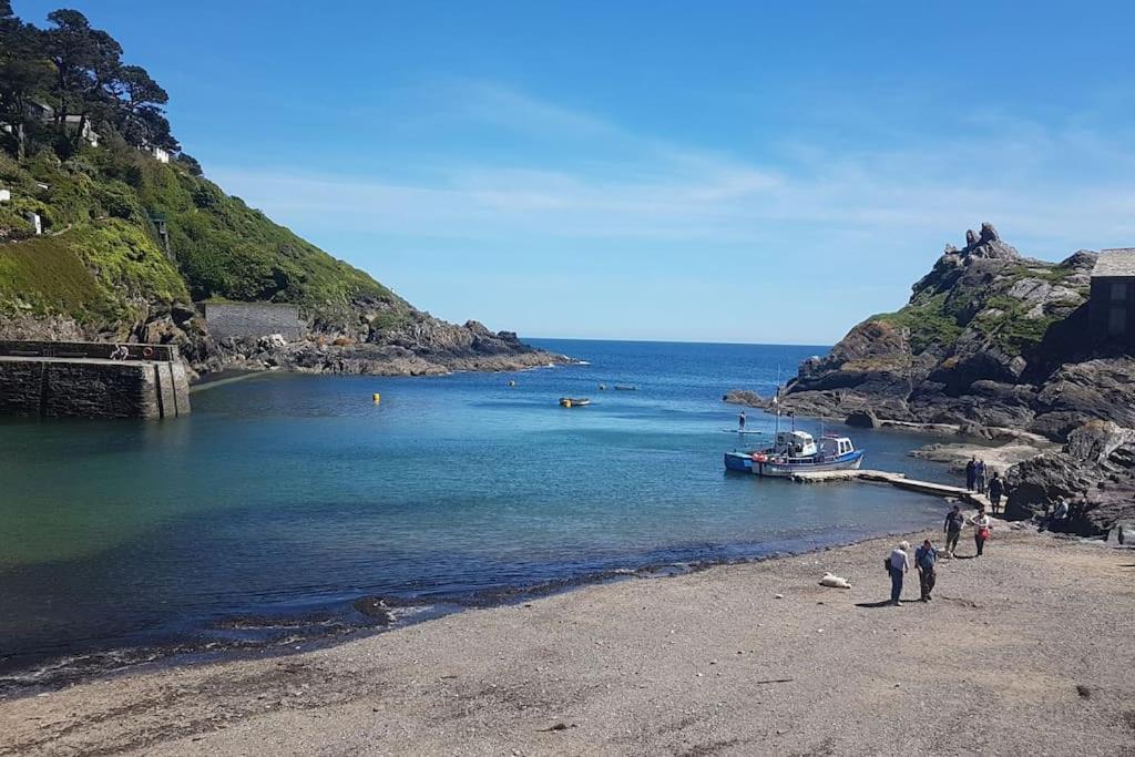 Bijou Coastal Apartment In Polperro With Hot Tub Onsite Parking Downhill Walk To Village מראה חיצוני תמונה